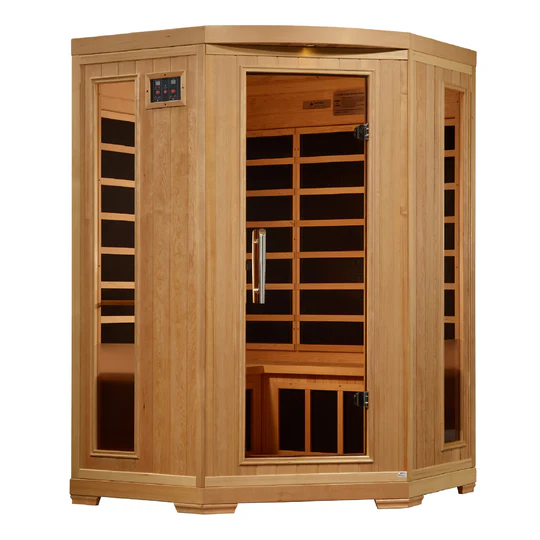 Pro 6 Rebecca Near Zero EMF Far Infrared Sauna Tinted Glass 3 Person Heater-9 Carbon